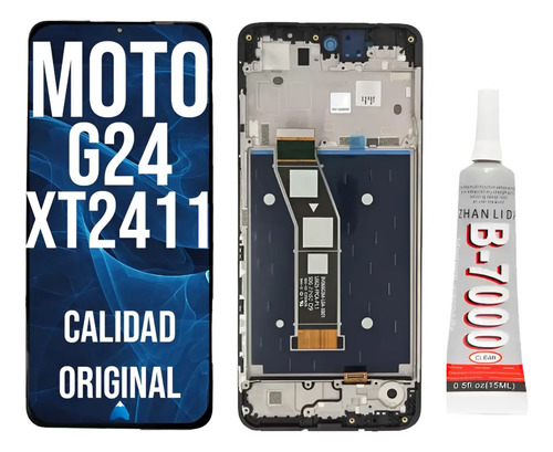 Módulo Display Para Motorola G24 C/marco + Pegamento 15ml