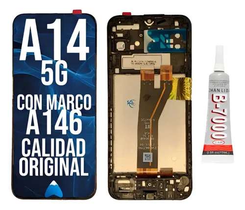 Modulo Display Para Galaxy A14 5g C/marco + Pegamento 15ml Negro