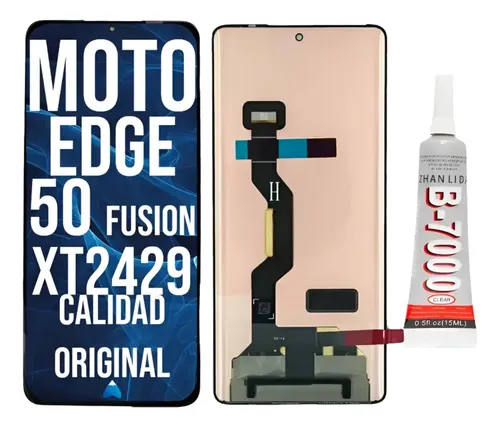Modulo Display Para Moto Edge 50 Fusion + Pegamento 15ml Negro