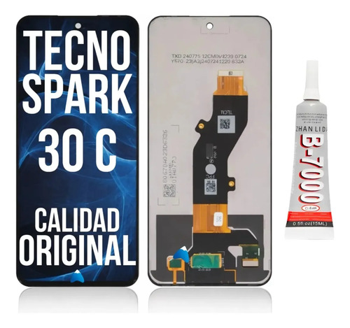Modulo Display Para Tecno Spark 30C + Pegamento 15ml