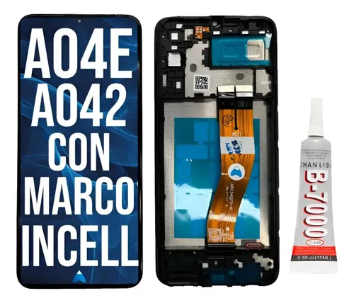 Modulo Display Para Galaxy A04e C/marco + Pegamento 15ml