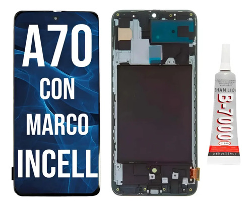 Modulo Display Para Galaxy A70 C/marco + Pegamento 15ml