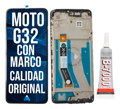 Modulo Display Para Moto G32 C/marco + Pegamento 15ml