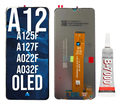 Modulo Display Para Galaxy A12 (A032F) + Pegamento 15ml
