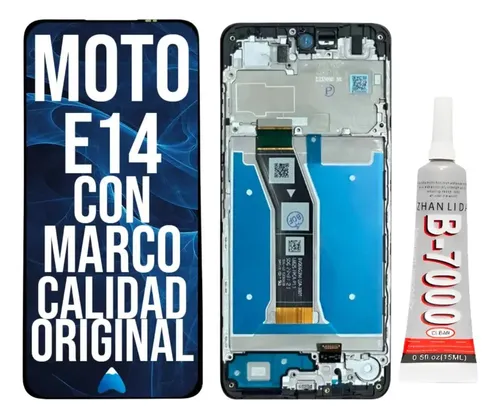 Modulo Display Para Moto E14 C/marco + Pegamento 15ml