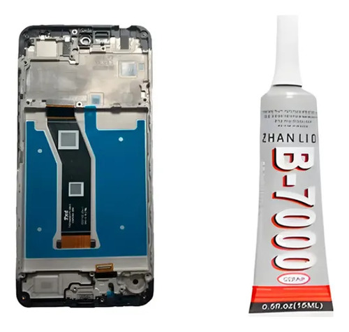 Modulo Display Para Moto G04 C/marco + Pegamento 15ml