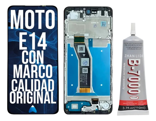 Modulo Display Para Moto E14 C/marco + Pegamento 110ml