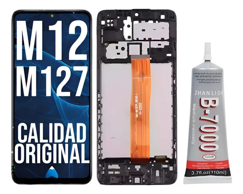 Modulo Display Para Samsung M12 C/marco + Pegamento 110ml