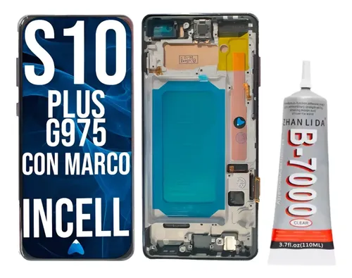 Modulo Display Para Samsung S10 Plus C/marco + Pega. 110ml Negro
