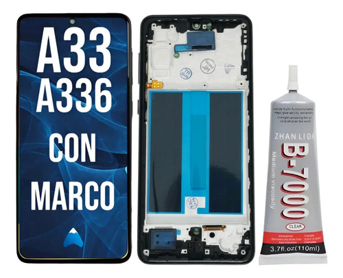 Modulo Display Para Samsung A33 C/marco + Pegamento 110ml