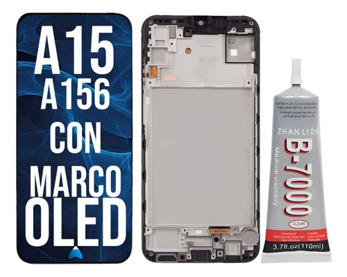 Modulo Display Para Samsung A15 C/marco + Pegamento 110ml