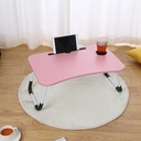 Mesa Bandeja Plegable Para Cama Notebook Tablet Curva Rosa