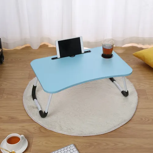 Mesa Bandeja Plegable Para Cama Notebook Tablet Curva Celeste