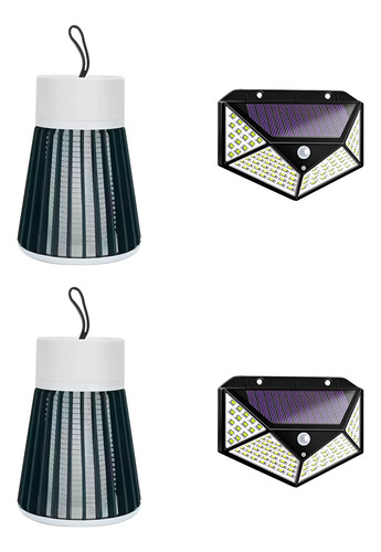 [EX0074 x2 // TH-35 X2] Lámpara Mata Mosquito Mosca X2 Reflector Led Solar Sensor X2