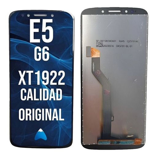 [MOTO E5-G6PLAY BLACK] Modulo Pantalla Para Motorola Moto E5 / G6 Play Xt1922 Oled