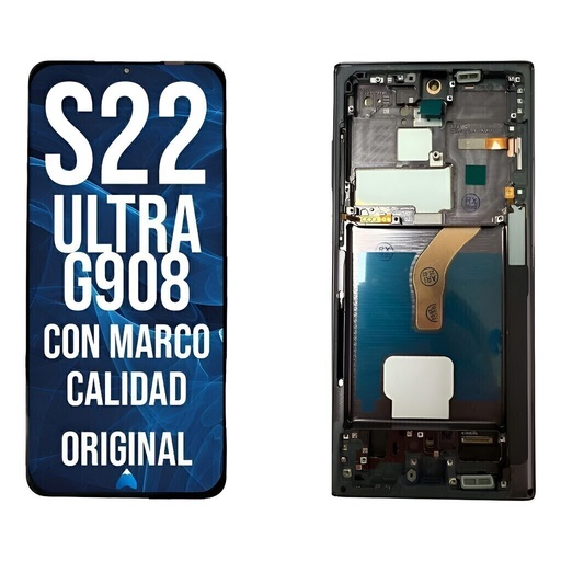 [S22 ultra WF OLED] Modulo Pantalla Para Samsung S22 Ultra S908 Oled Con Marco