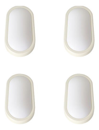 [TO15 X4] Lampara Led Ovalada Redonda 15w Para Exterior Tecnoled