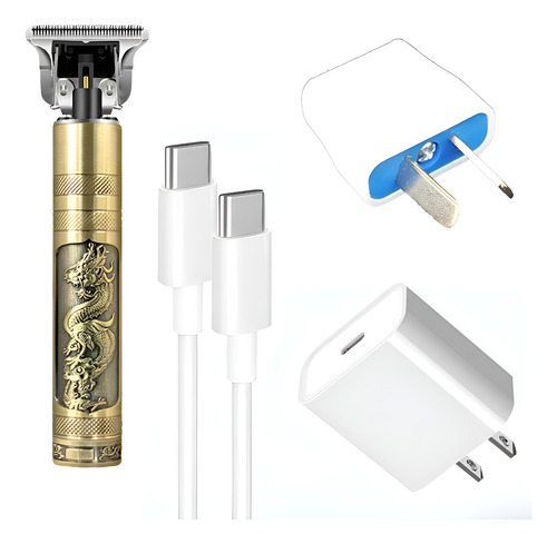 [Barber-Argy-ficha-ctc] Máquina De Afeitar+cargador Cubo+cable Usb C To C+ Ficha ARGY